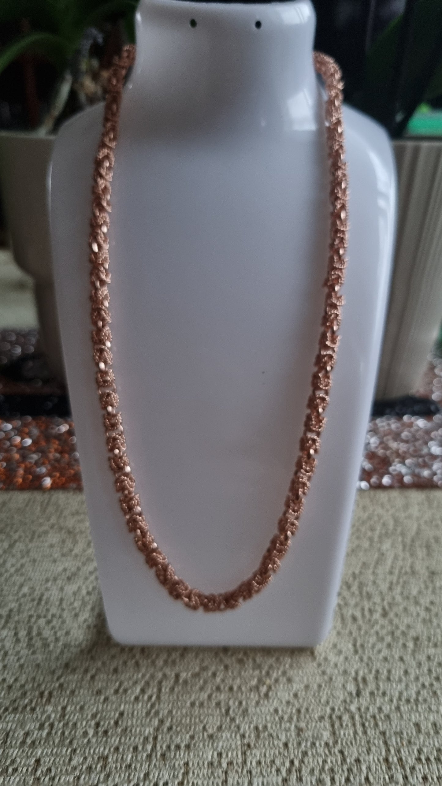 Rose gold plated chain waterproof hypoallergenic luxury group necklace very beautiful