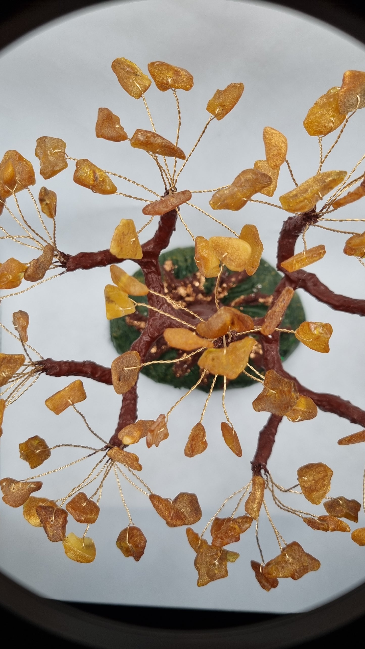 Handmade tree from natural Baltic Amber vary beautiful decor