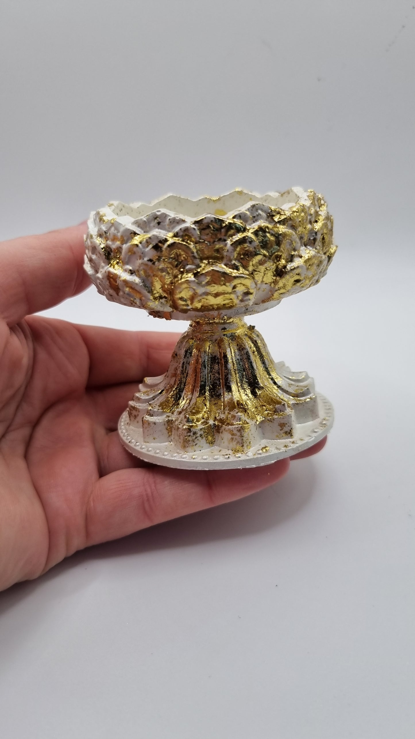 Gypsum lotus  jar decor  small very beautiful