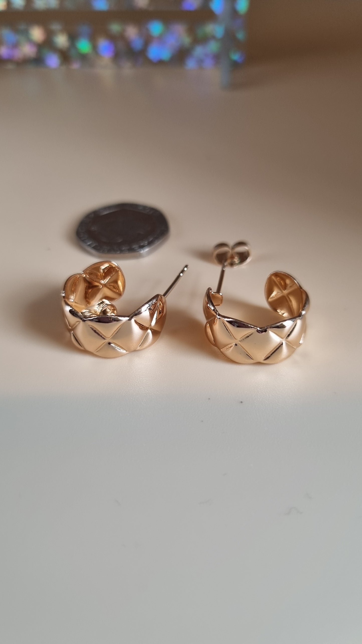 Gold  plated earings hypoallergenic waterproof free nickel